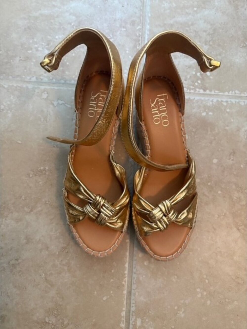 Gold Franco Sarto Sandals - "NEW"